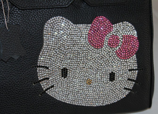 High Quality Fake Hermes Birkin Hello Kitty 35CM Togo Leather Bag Black HK0001 (8) - Click Image to Close